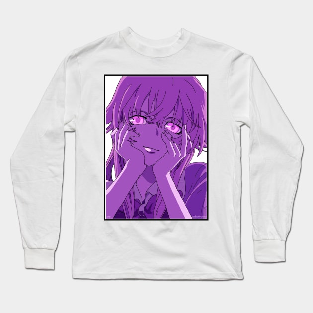 Yuno Gasai, Yandere Ver. Long Sleeve T-Shirt by VioletLilithArt